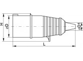 Вилка ТСС 024 3Р+РЕ 32А 380В IP44