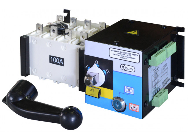 Реверсивный рубильник АВР (устройство автоматического ввода резерва) SHIQ5-100/4P 019923 в фирменном магазине ТСС