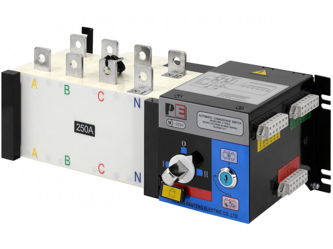 Реверсивный рубильник АВР (устройство автоматического ввода резерва) SHIQ5-250/4P 019925 в фирменном магазине ТСС
