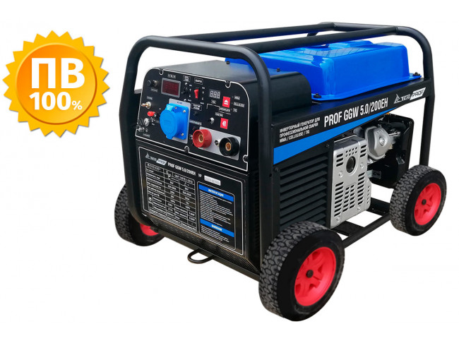 Бензиновый сварочный генератор TSS PROF GGW 5.0/200EH (MMA/TIG/Cellulose) 027657 в фирменном магазине ТСС
